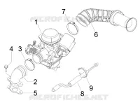 Complete carburator - Toevoeraansluiting