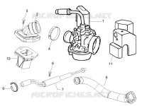 Complete carburator - Toevoeraansluiting