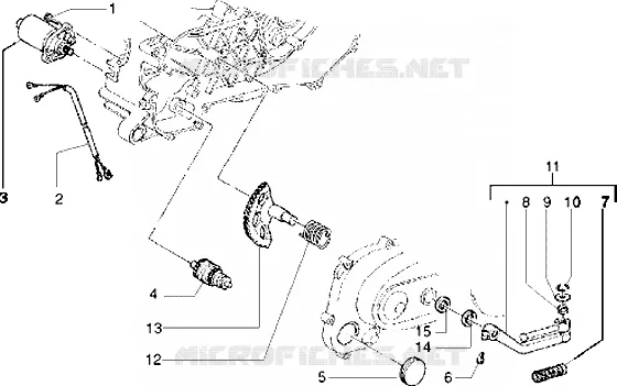 Starting motor-starter lever