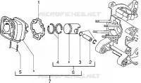 Cylinder-piston-wrist pin, assy (Vehicle with rear hub brake)