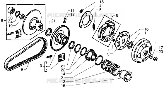 Driven pulley