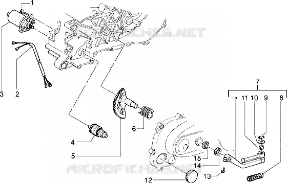 Starting motor-starter lever