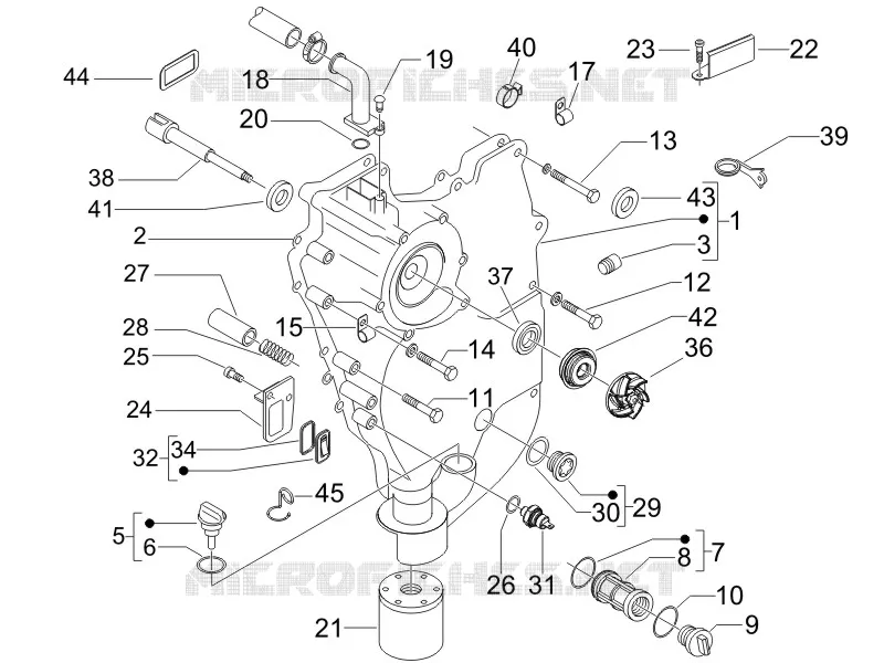Deksel magneetvliegwiel - Oliefilter