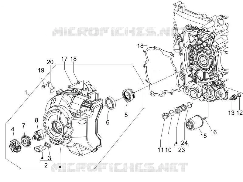 Deksel magneetvliegwiel - Oliefilter