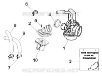 Complete carburator - Toevoeraansluiting