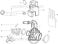 Complete carburator - Toevoeraansluiting
