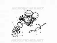 Complete carburator - Toevoeraansluiting