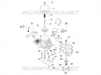 Onderdelen van de carburator