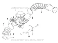 Complete carburator - Toevoeraansluiting
