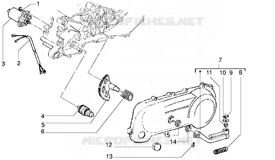 Starting motor-starter lever