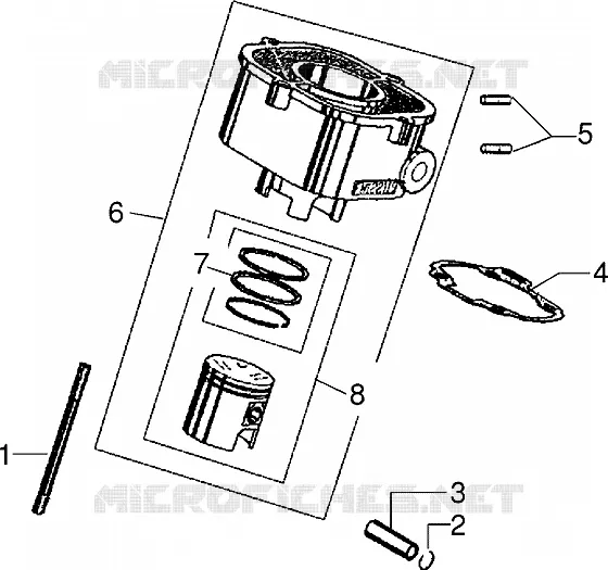 Head-cylinder-piston