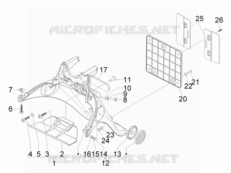 Dekplaten achter - Spatlap