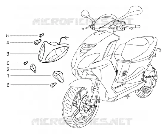 Headlamp-front turn sig. Lamp