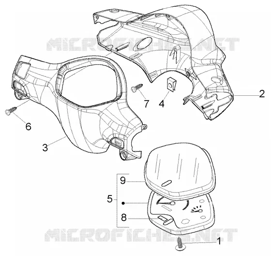 Speedometers kms.-handlebars cover