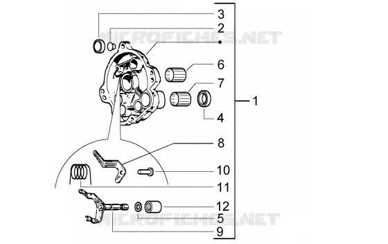 Component parts of rear hub