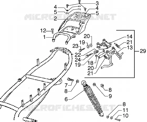 Rear shock absorber-Stand