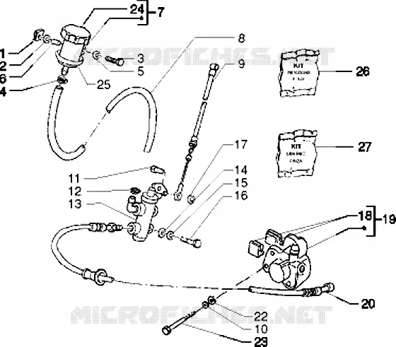 Front brake cylinder-Brake caliper