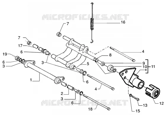 Swinging arm