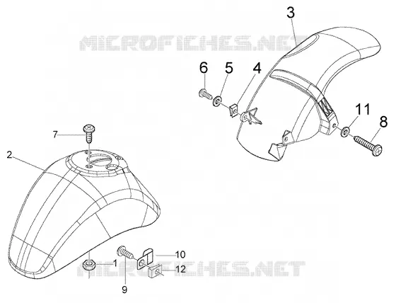 front and rear mudguard