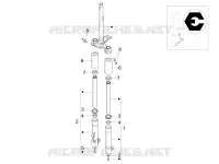 Onderdelen van de Voorvork (Escorts)