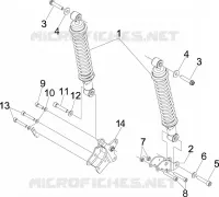 Ophanging achteraan - Schokdemper/s
