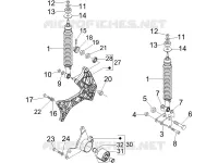 Ophanging achteraan - Schokdemper/s